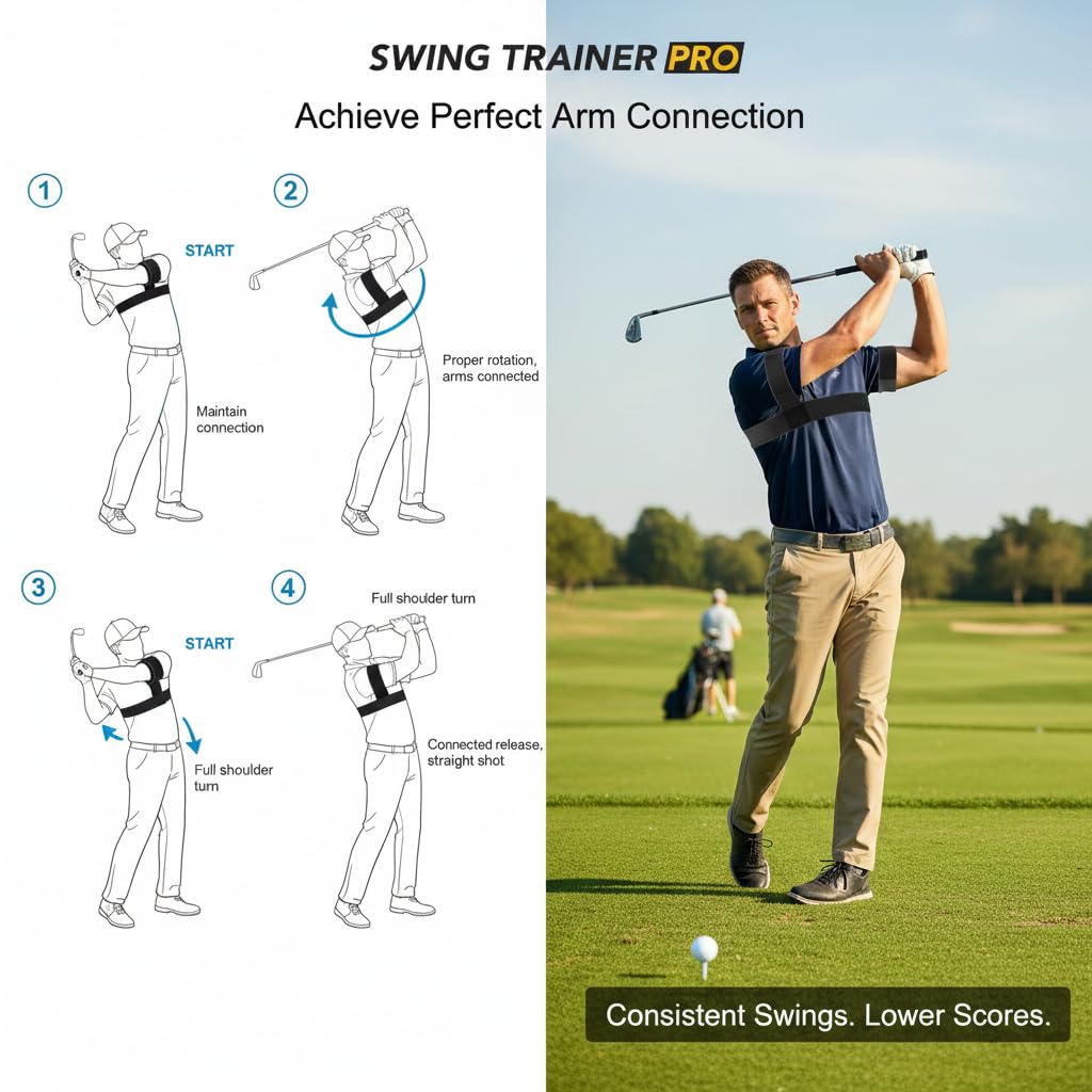 TRS Slider - Ayuda de entrenamiento de swing de golf, equipo de entrenamiento de golf con sincronización de swing para práctica en interiores y exteriores, ayudas de entrenamiento de golf para