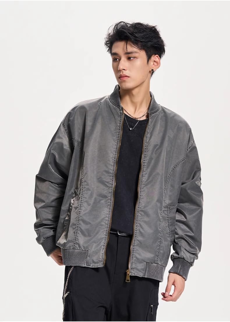 Men's Work Coat Spring and Autumn Hooded Casual Jacket
