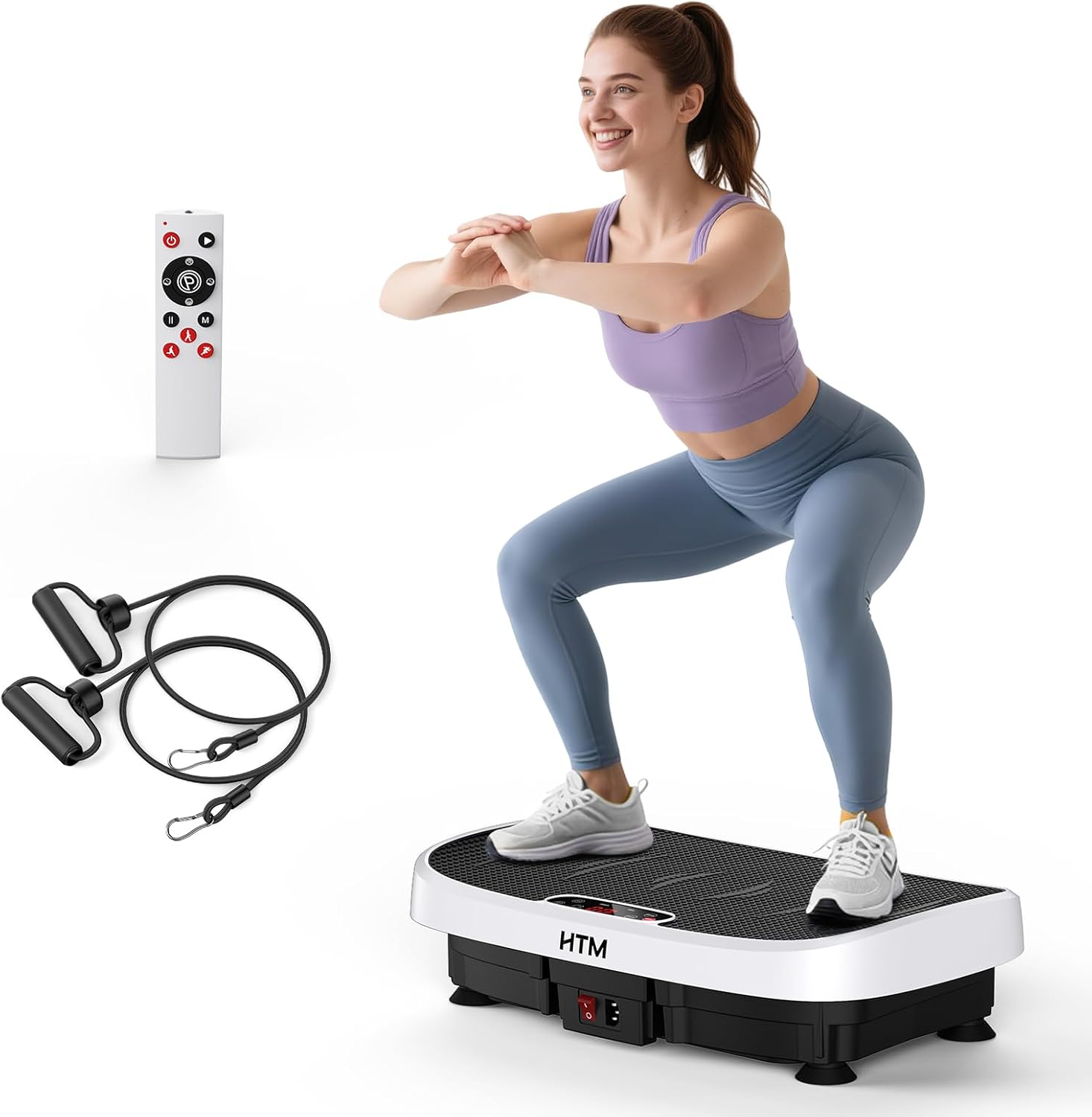 Vibration Plate Exercise Machine – 330lbs Weight Capacity, 120 Speed Levels, 5 Program Modes – Full Body Workout for Home Fitness, Toning & Wellness, LED Display, Low Noise Motor