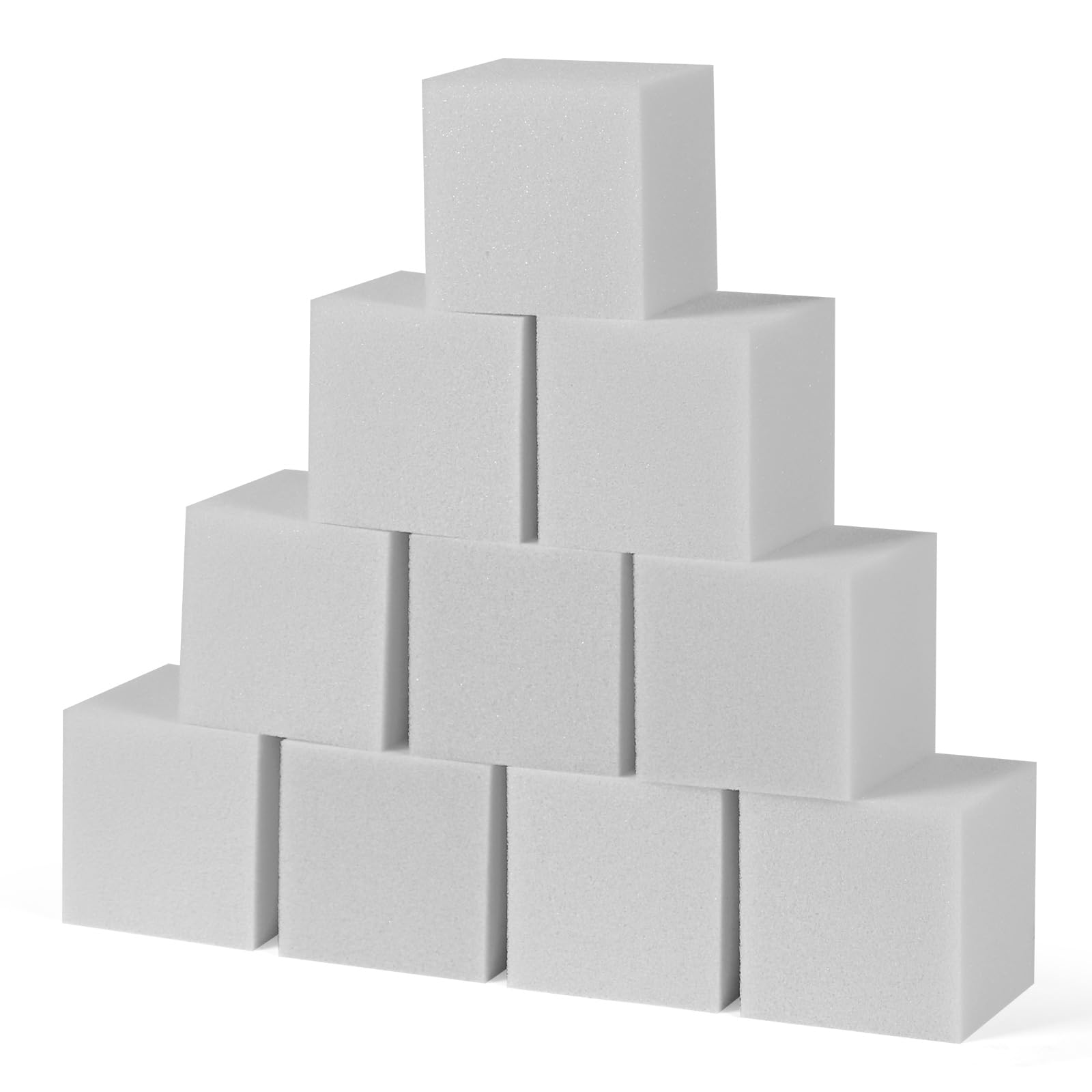 TRENDBOX Foam Cube, 100 PCS of 3.15 x 3.15 x 3.15 Inch Soft Blocks, Gymnastics, Rock Climbing, Trampoline and Other Sports Cushion Pads, Indoor Park Foam Pit Filler - Light Grey