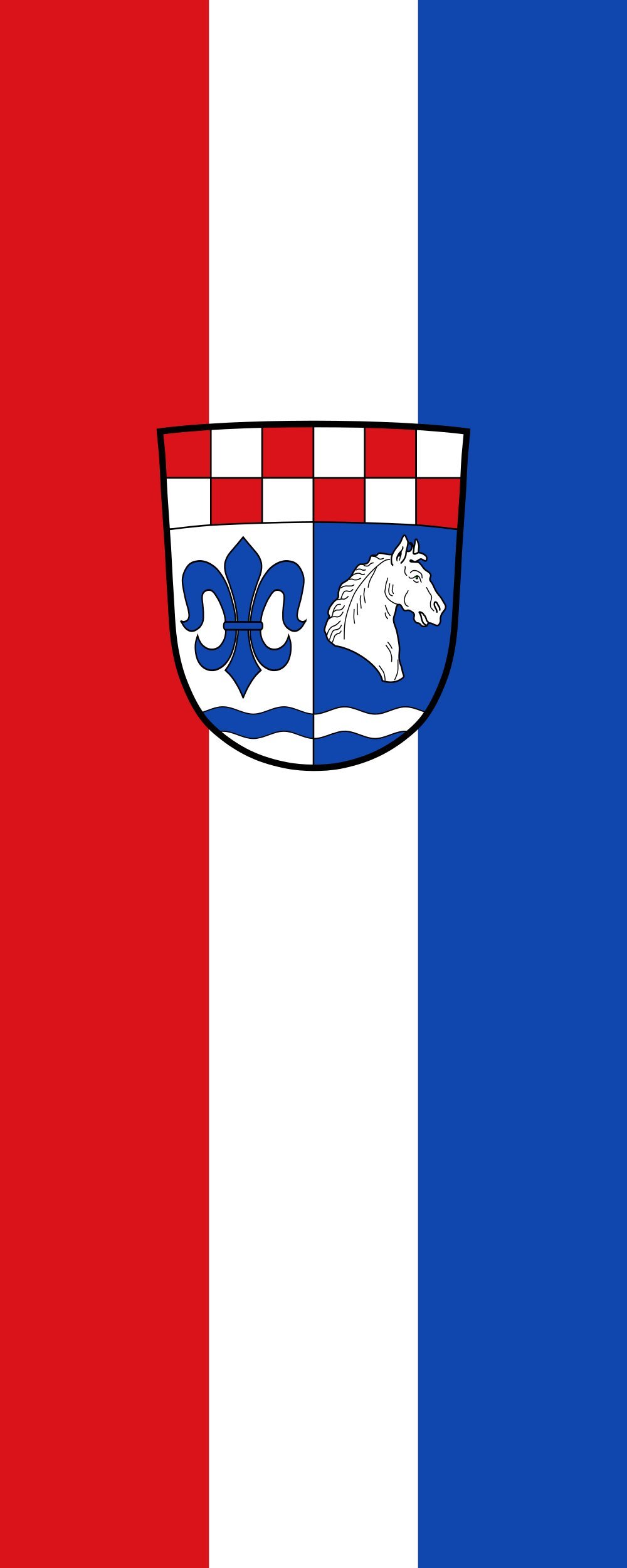 Drapeau Halsbach portrait de 300x120cm pour pavoisement extérieur