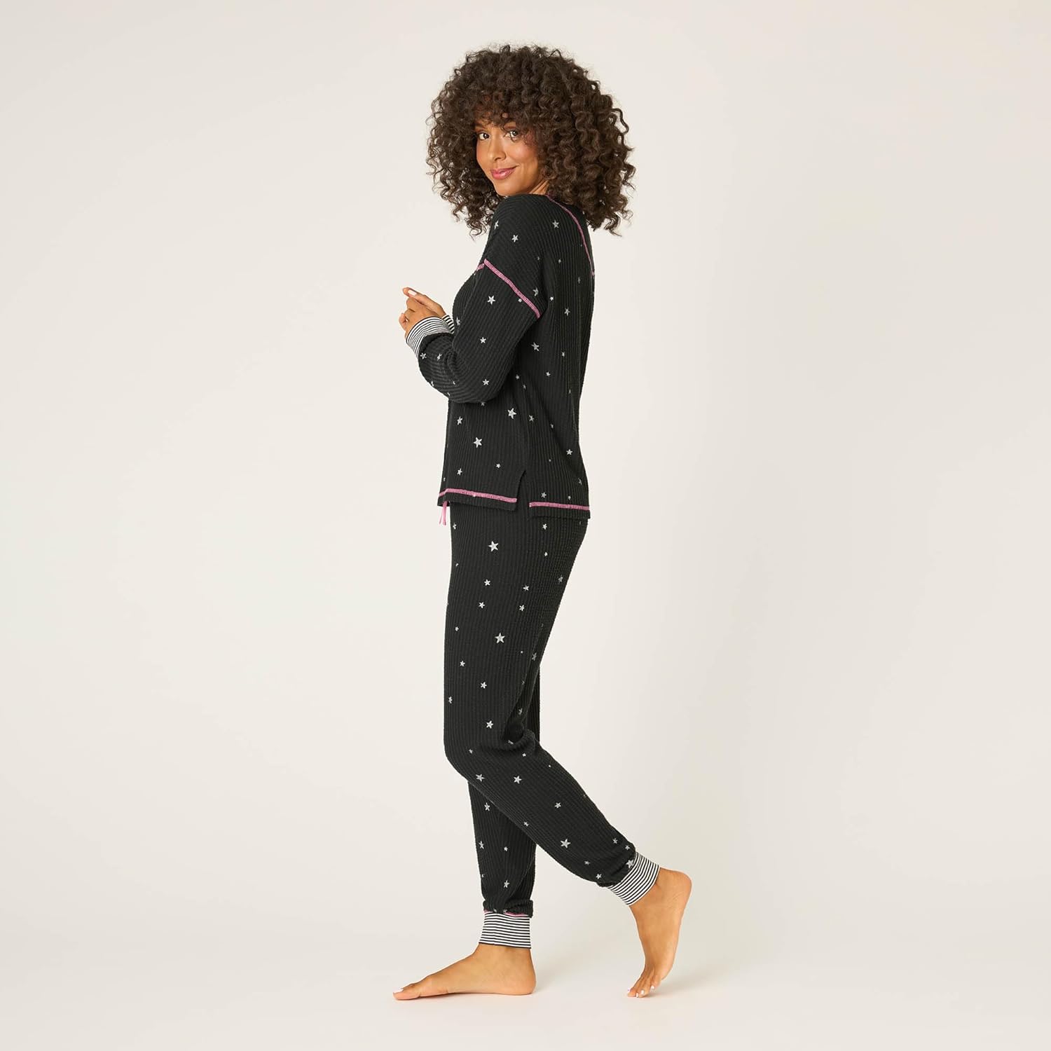 PJ Salvage womens Ski Jammie Classics Thermal Long-sleeve Top and Pajama Pant 2-piece Set - Image 2