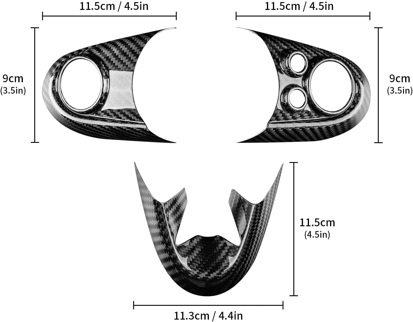 AIRSPEED Carbon Fiber Car Steering Wheel Button Stickers for Mini Cooper Clubman F54 F55 F56 F60 Countryman Cabrio F57 Accessories, Deluxe version