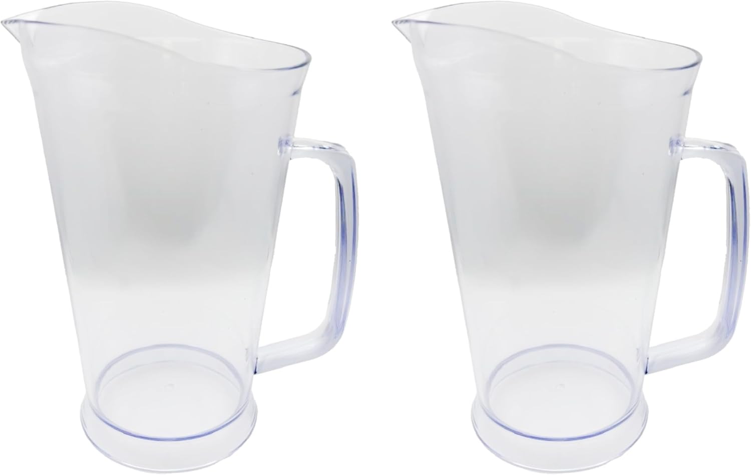 Party Outlaw 2 Pack 60oz Plastic Pitcher Restaurant-Grade Polycarbonate For All Drinks, Reusable & Dishwasher Safe Great for Beer, Juice, Sangria and More Clear For Parties and On the Go