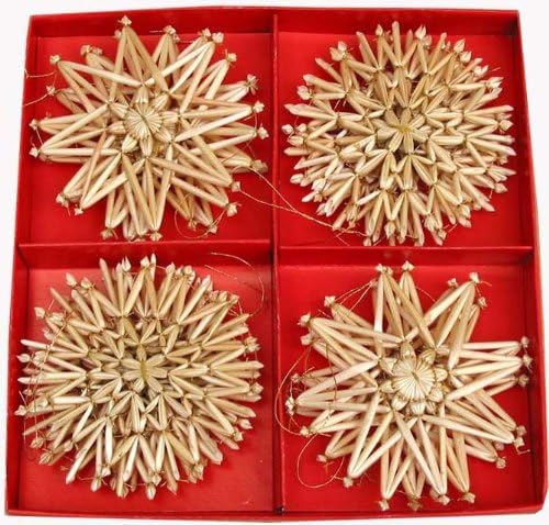 Vminno ScandinavianShoppe Straw Star Ornaments, Christmas