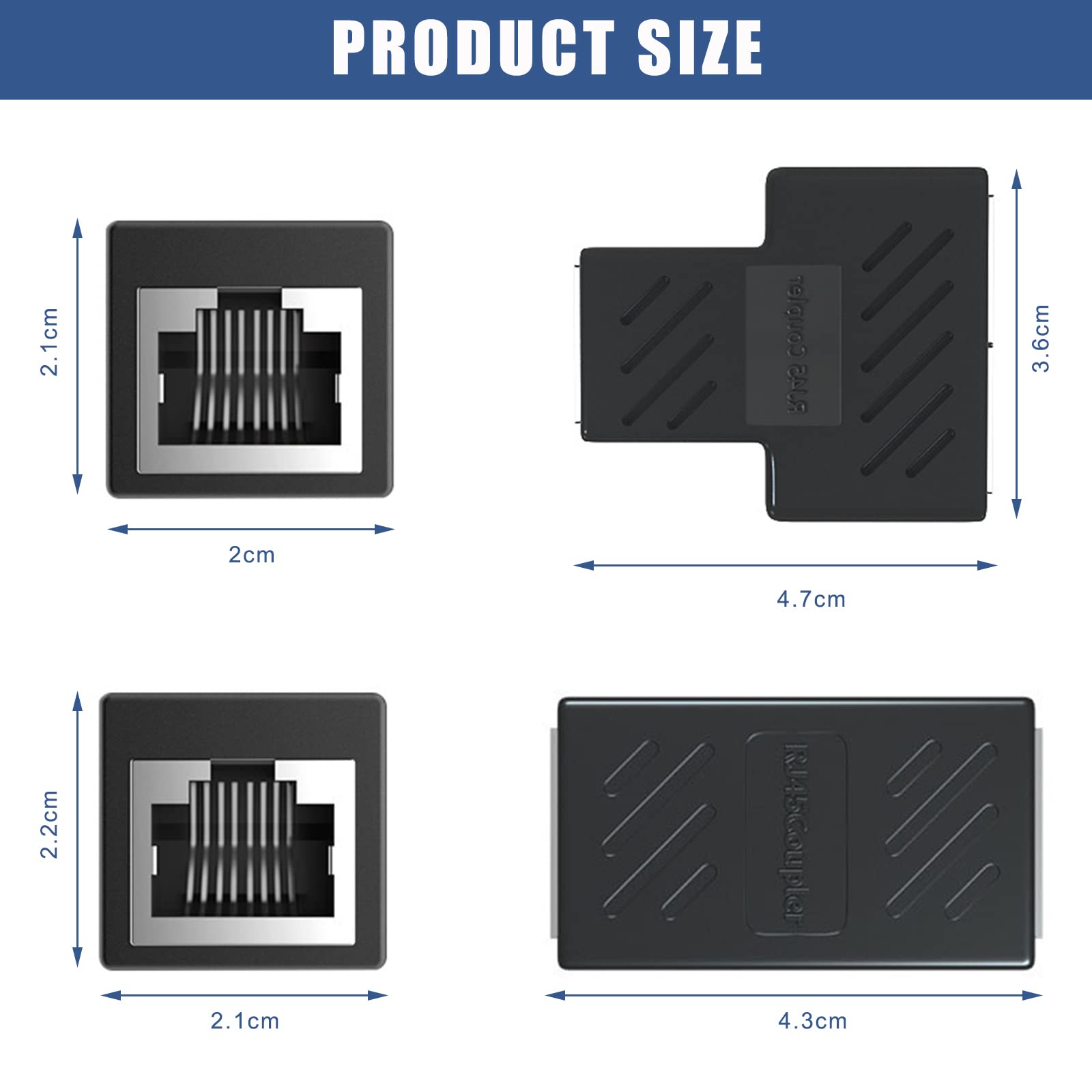 Adattatore Splitter Ethernet RJ45 - Da 1 Maschio A 2 Femmine, Prolunga Cavo Di Rete Per Casa E Ufficio - Foto 4