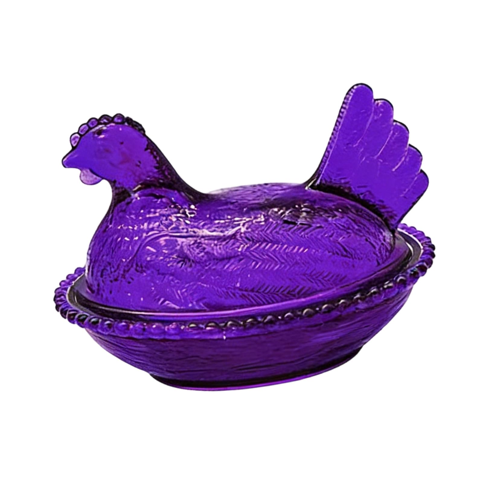 Msioytog Hen on Nest Covered with Lid for Candy Storage and Decor Candy Hen Figurine