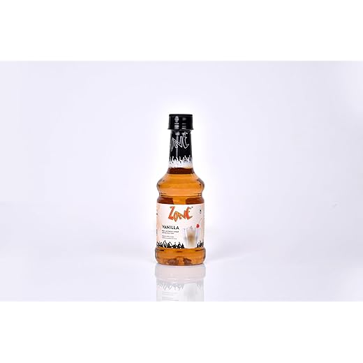 Zone Vanilla Syrup 300ml | Sweet & Creamy Vanilla Flavor for Mochas, Smoothies, Shakes & More | 35+ Flavours