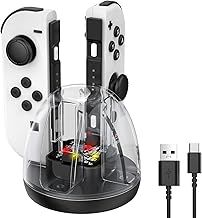 Switch Controller Charging Dock for Nintendo Switch/Switch OLED JoyCon,HEIYING Switch Controller Charger Dock Station for Switch Joy-Con,Portable Charging Stand Station with LED Indicator.
