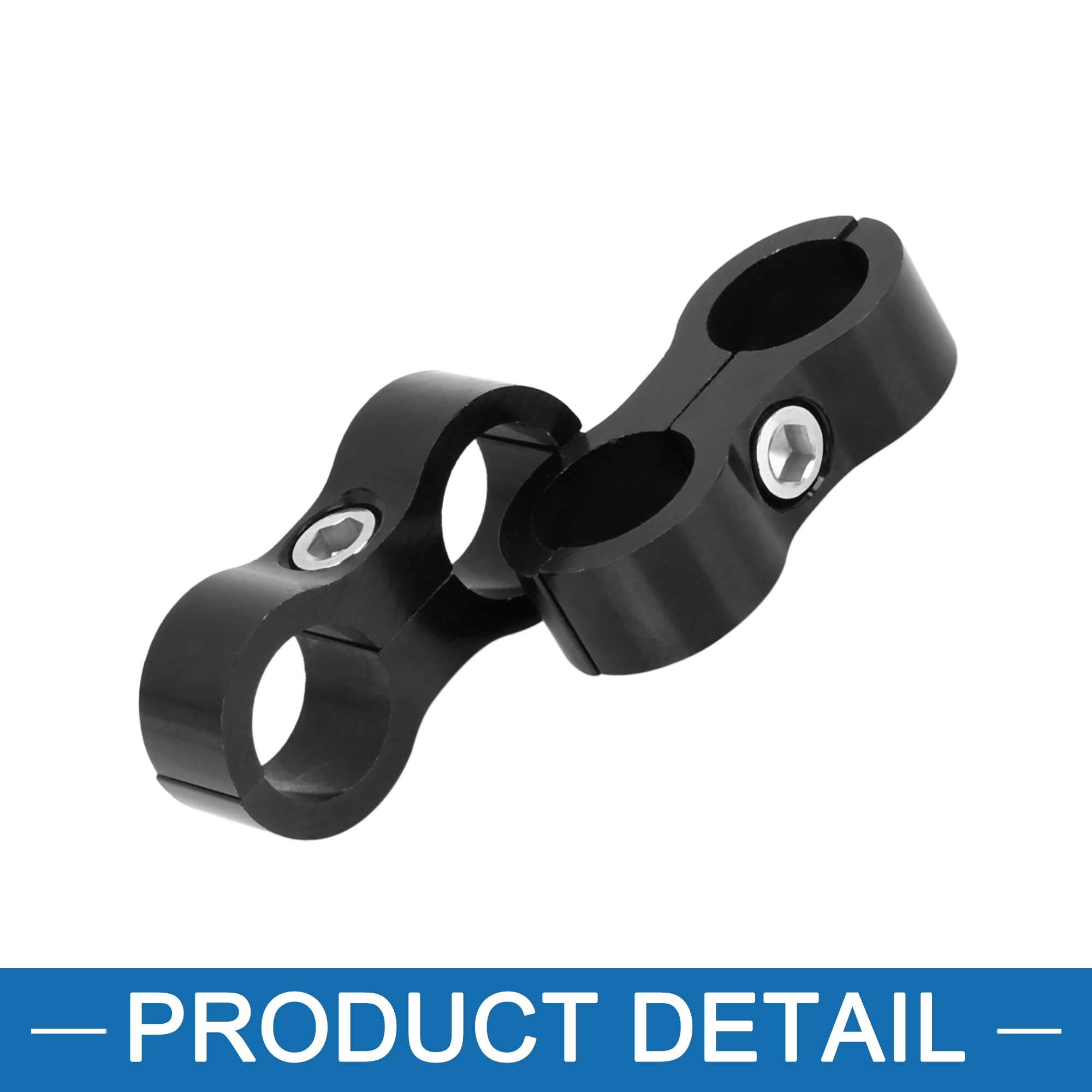 A ABSOPRO Lot De 5 Séparateurs Tuyau AN8 Aluminium - Collier Raccord Adaptateur Pour Huile, Carburant Et Freins