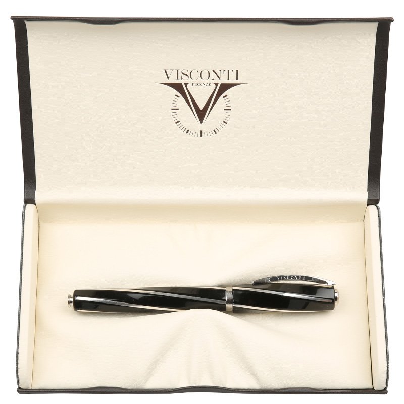 VISCONTI PENNA STILOGRAFICA DIVINA BLACK OVER SIZE PENNINO 23KT PALLADIO MISURA F