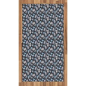 ABAKUHAUS Paisley Tapijt, Perzische Folkloric Teardrop, vlak Geweven Vloerkleed voor Woonkamer, Slaapkamer, Eetkamer, 80…