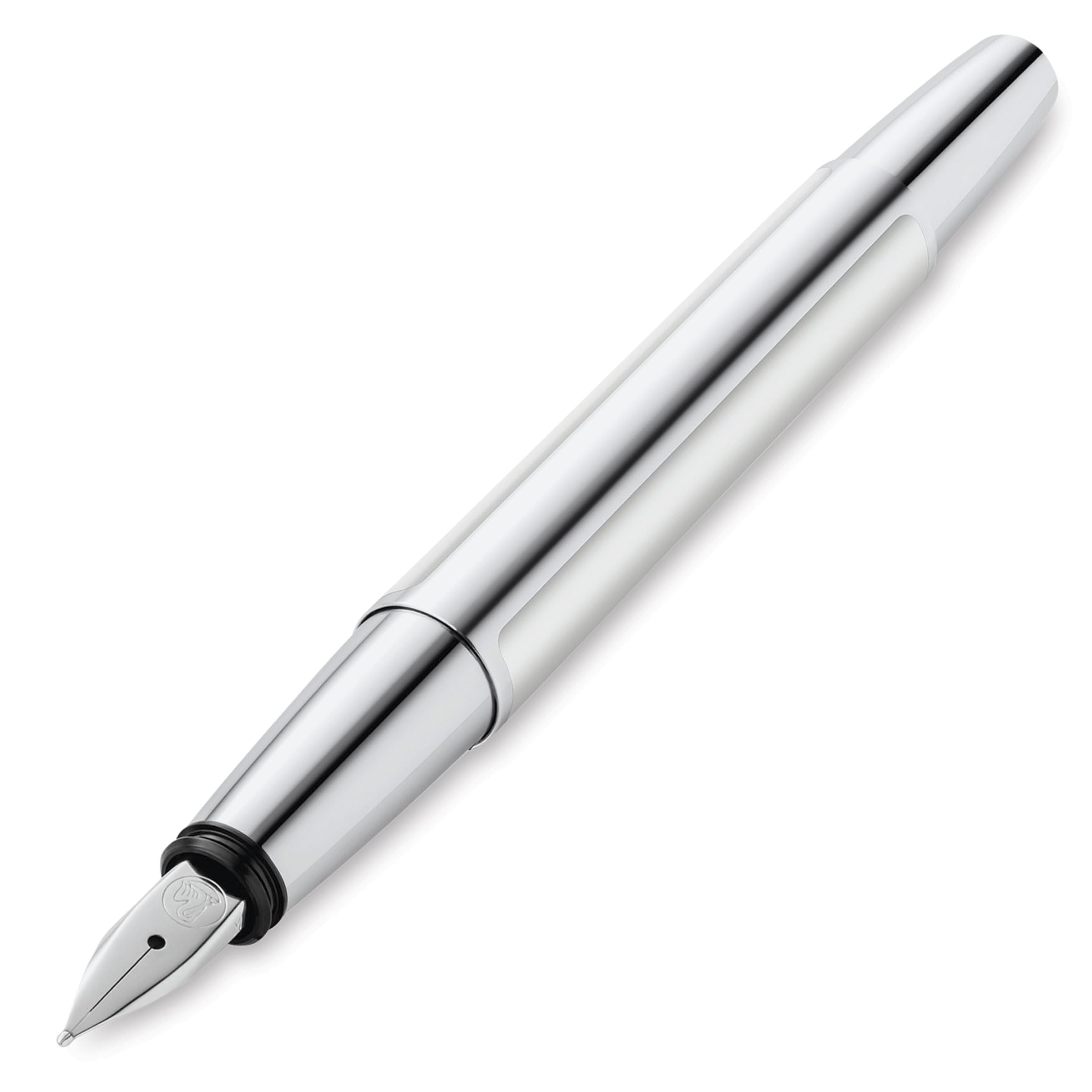 Pelikan P40 Pura ブルー&シルバー万年筆 スチール F Amazon | ペリカン P40 Pura ブルー/シルバー 万年筆 - 極細