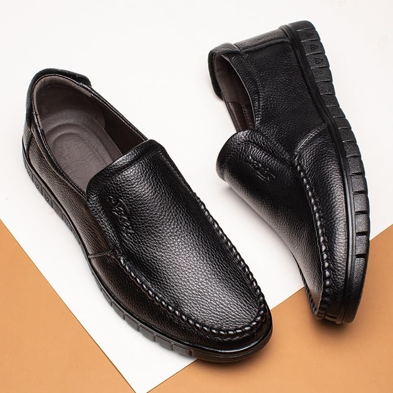 Men's Dress Loafers Slip On Casual Driving Loafer Slip-On Leather Platform Classic Moccasins Fashion Boat Shoes2