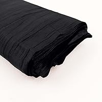 Vista 1 de Efavormart - Perno de tela de tafetán arrugado de acordeón negro de 54 pulgadas x 10 yardas para decoración de bodas, fiestas de cumpleaños, bailes