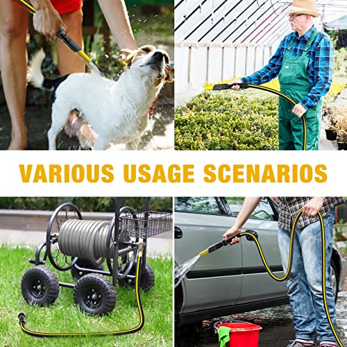 Greener Male To Female Heavy Duty Lead-In Hose Garden Hose 5Ft, 5/8" Flexible Hybrid Rubber Hose, Kink-Resistant Water Hose With Leakproof Swivel Grip, 3/4In Solid Fittings, For Outdoor Garden Lawn #TOP5