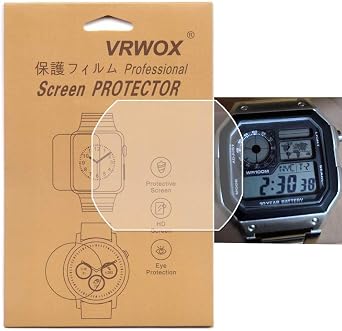 3-PCS TPU Screen Protector For AE-1200WH-1AVCF Watch, Full Coverage Screen Protector for AE-1200 / AE1200WH-1A / AE1200WHD-1A Watch HD Clear Anti-Bubble and Anti-Scratch