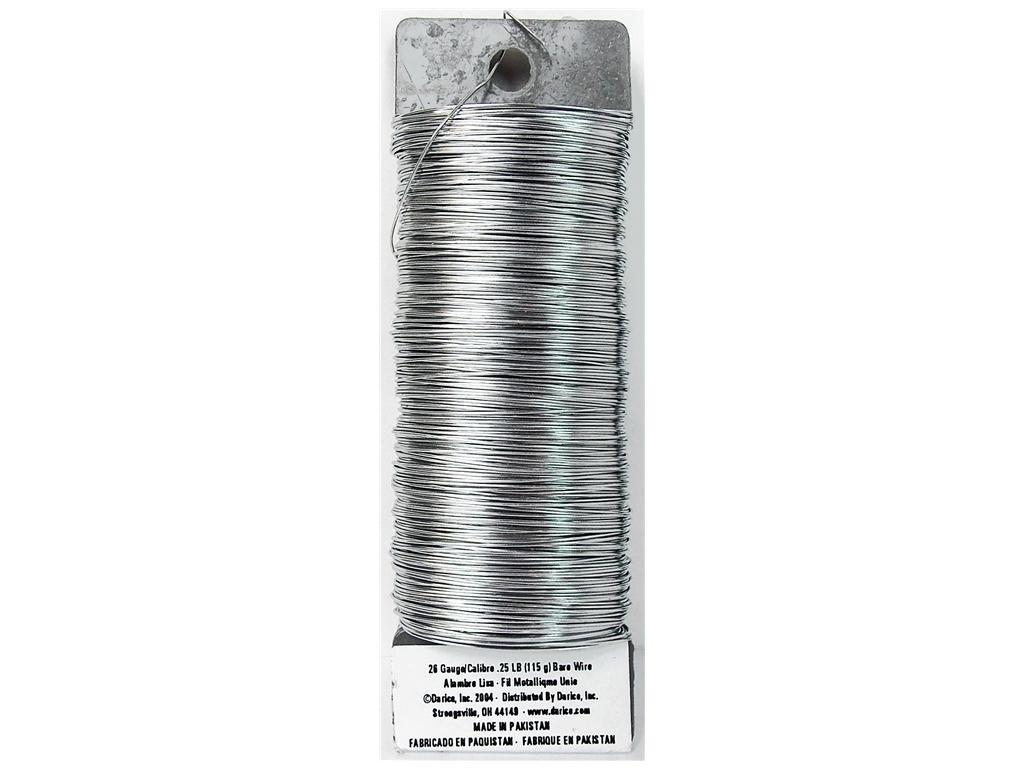 Darice®Floral Paddle Wire - 26 gauge - Bare / Silver - 95 yards