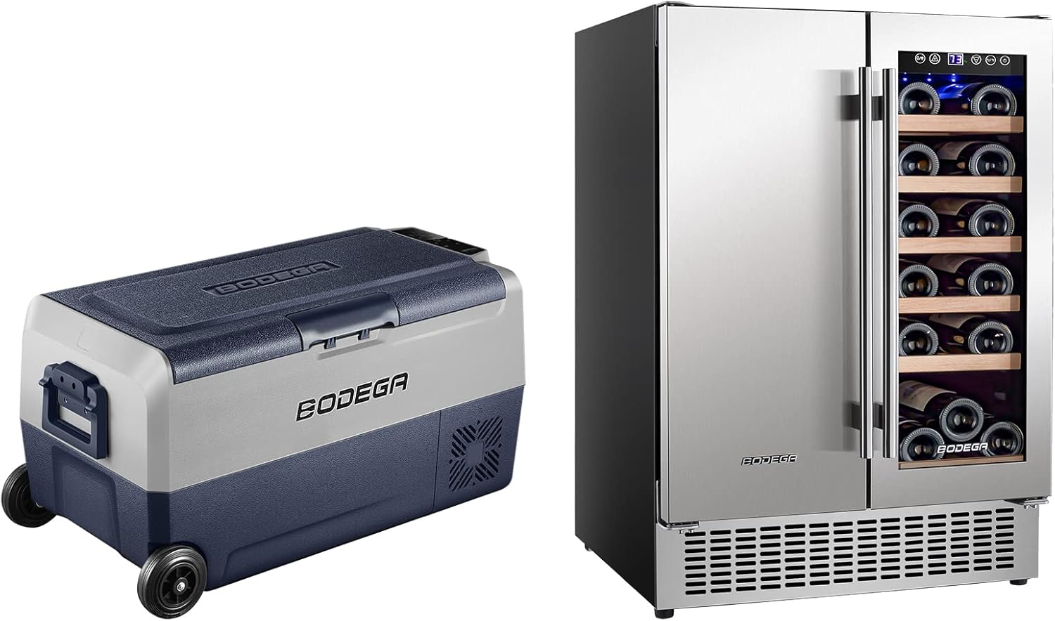 BODEGA 12 Volt Car Refrigerator, 24 Inch Beverage and Wine