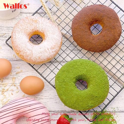 Walfos Silicone Donut Mold - Silicone Doughnut Pan Set, Non-Stick, Just Pop Out! Heat Resistant, BPA FREE and Dishwasher Safe, for Donut Cake Biscuit Bagels (4PK) by Walfos - Image 5
