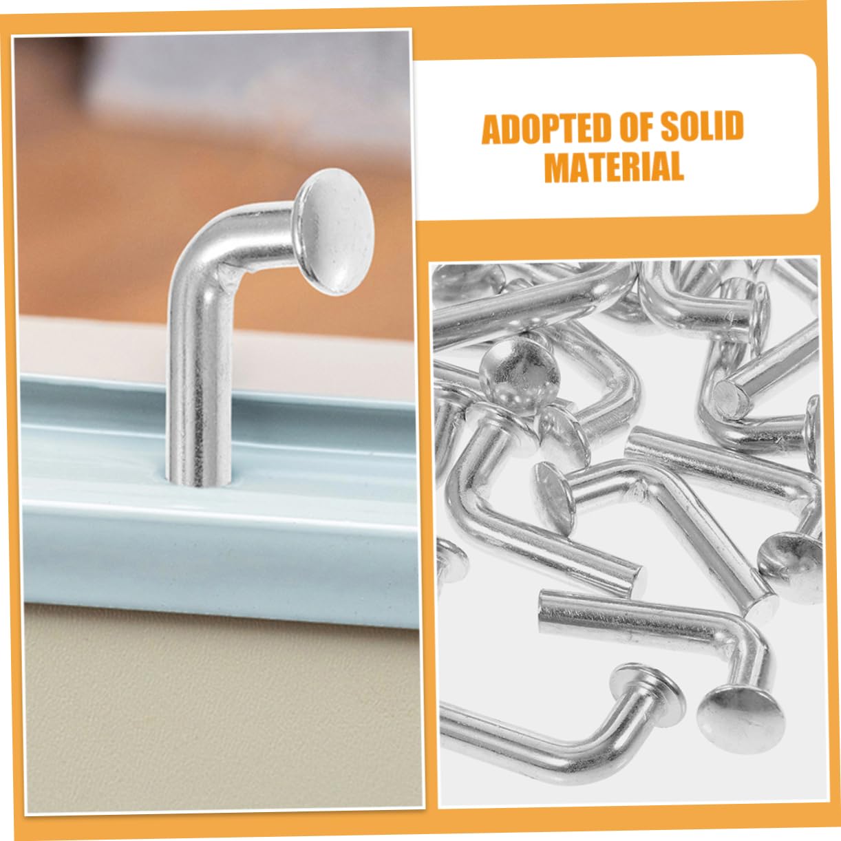 SOLUSTRE 90-Degree Bent Pallet Racking Latch Pin 6mm Jumbo Safety for Storage Shelves