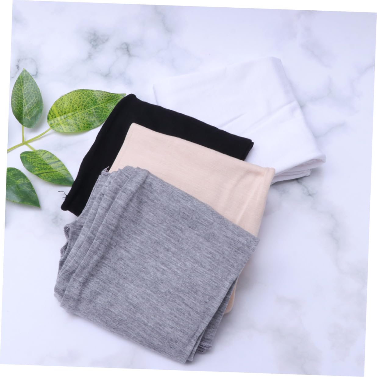 DOITOOL 4 Paia Guanti Lunghi Protezione Solare in Cotone, Guanti Mezze Dita Anti-uv per Ciclismo e Sport All’aperto, Bracciolo Elastico, Traspiranti, Colori Nero Bianco Grigio