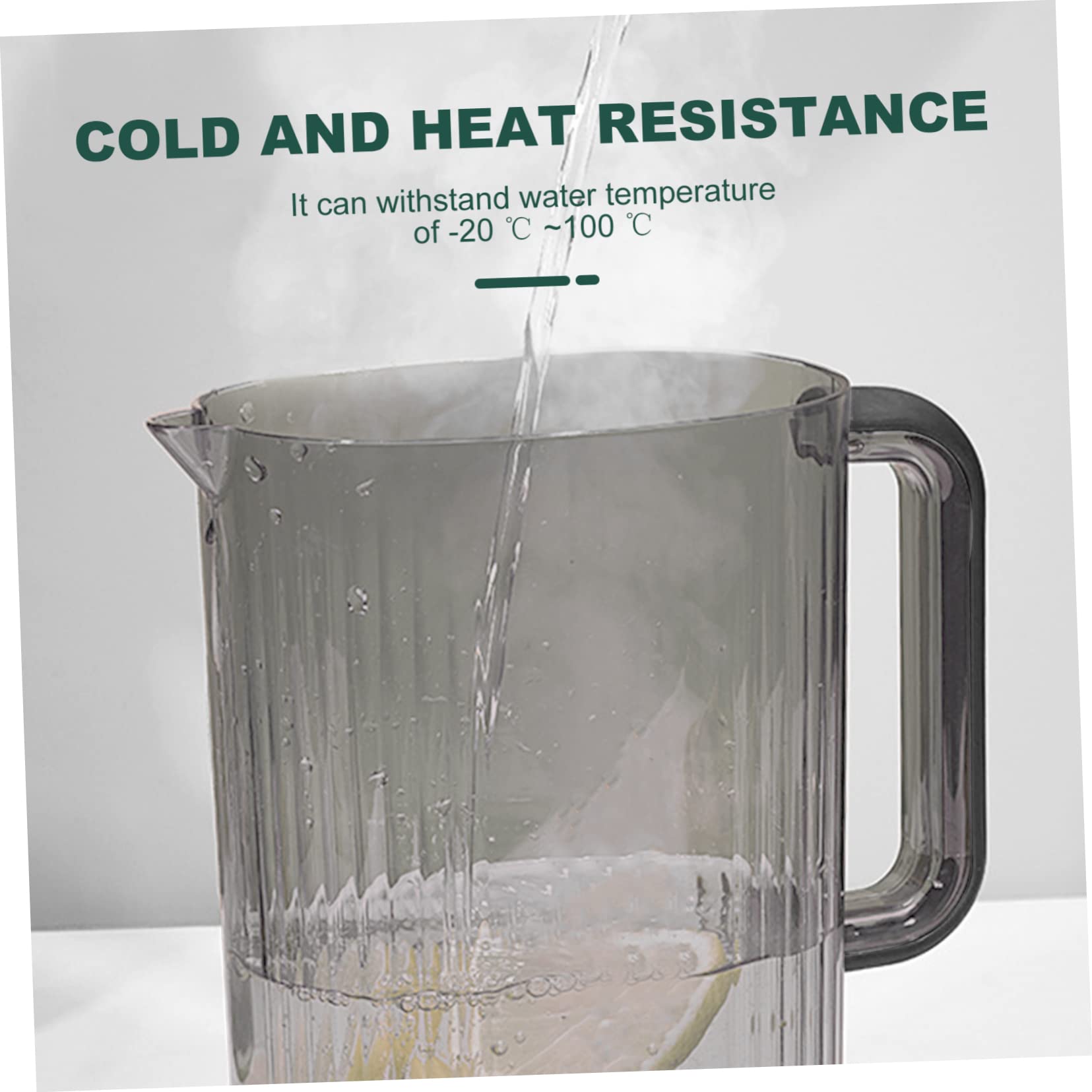 Mipcase Jarra de Agua Doméstica de 2200ml Gran Capacidad y Diseño Ligero, Fabricada en Plástico As, Adecuado para Leche y Té Helado en Casa o Hotel