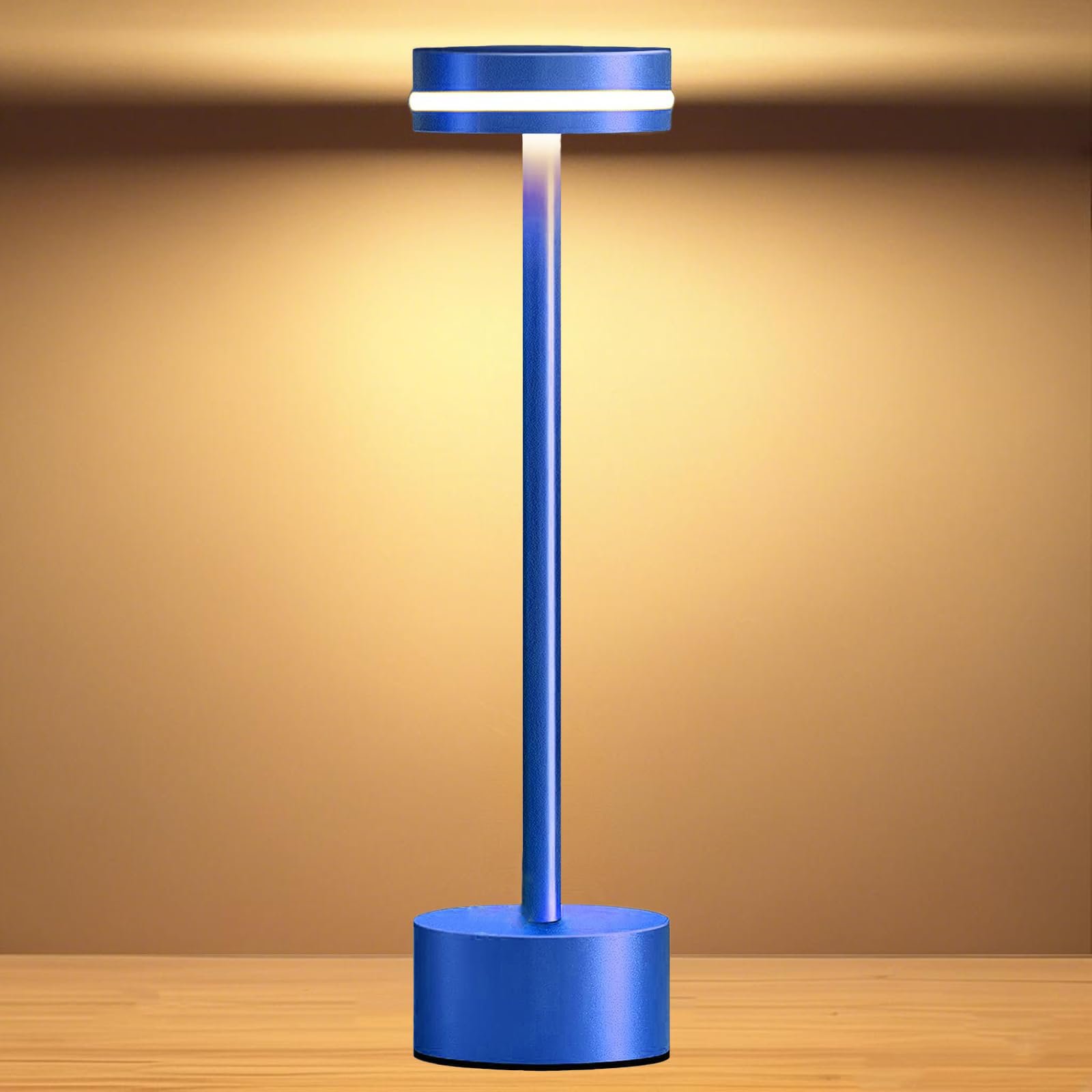 Lámpara de noche ligera y portátil, recargable, regulable al tacto, lámpara de mesa inalámbrica para uso versátil en el hogar, dormitorio, hotel, restaurante, bar, al aire libre, 1 paquete