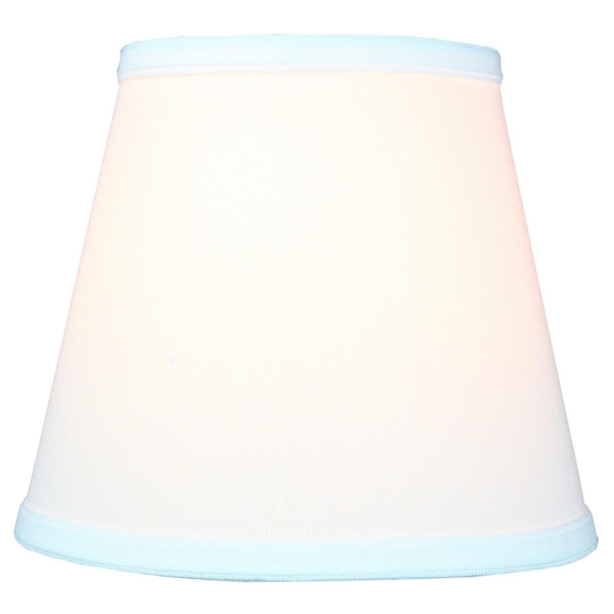 5x8x7 Empire Hardback White Linen Edison Clip-On Lampshade - Perfect for small table lamps, desk lamps, and accent lights -Small, White