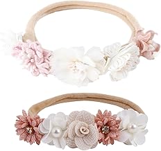 2 Pieces Baby Hair Band Elastic Hair Band Hair Jewelry for Babies and Toddlers Soft Hair Band for Girls
