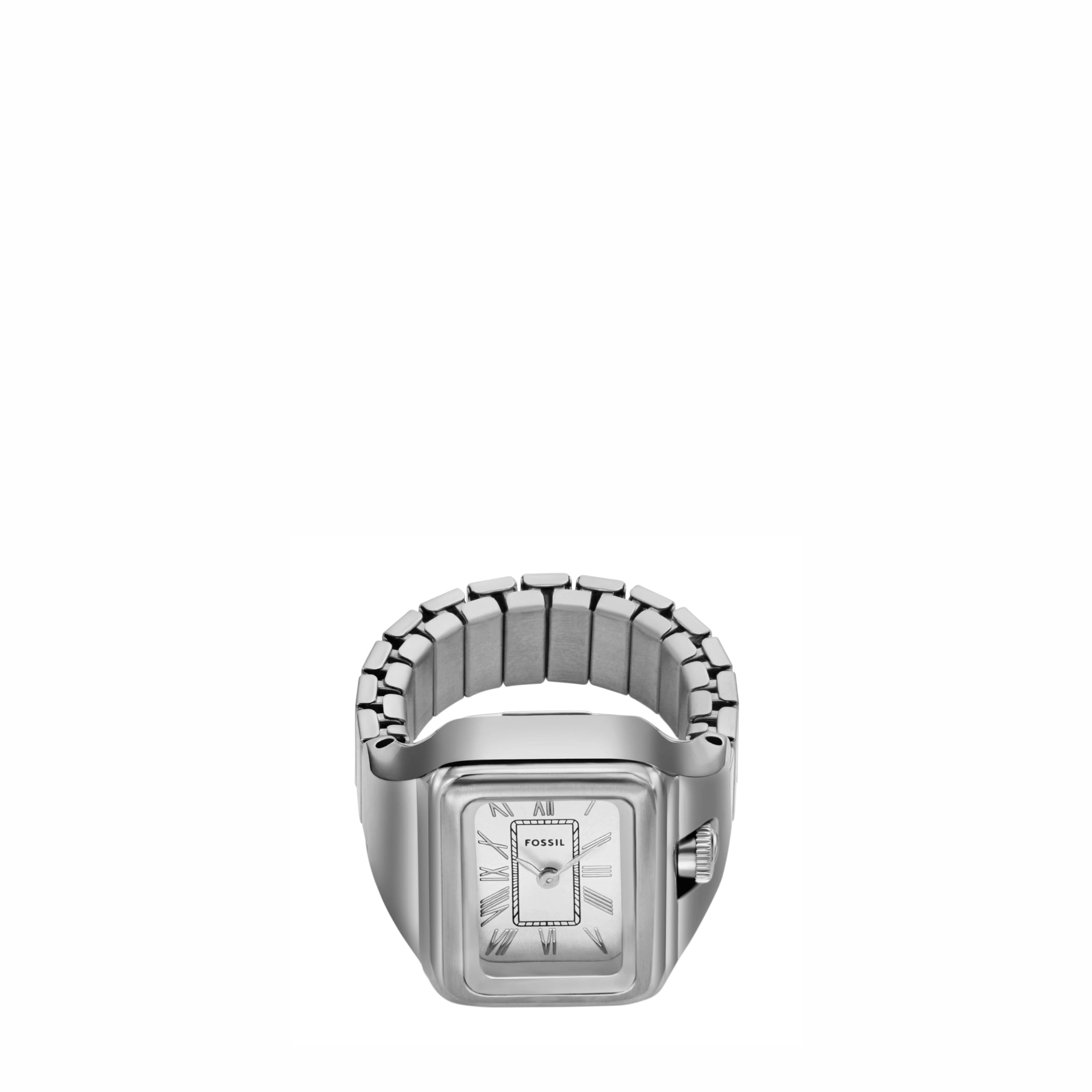 Fossil Raquel Watch Ring for Women, Quartz Two Hand Movement with Stainless Steel Strap