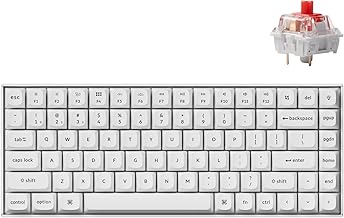 Keychron K2 Pro 75% Layout Bluetooth Wireless Mechanical Keyboard, Custom Programmable Type-C Wired Gaming Keyboard with RGB Backlit, Hot-Swappable K Pro Red Switch for Mac Windows Linux - White
