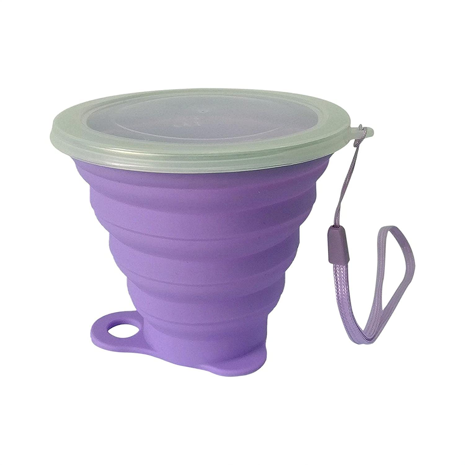KolorFish Silicone Collapsible Travel Cup - Folding Camping Cup with Lids - Expandable Drinking Cup - Portable (1 Pc) Purple (B09DW1RGKN) Amazon Price History, Amazon Price Tracker