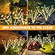 Joltix Solarlampen für Außen Garten, 32 LED Solar Glühwürmchen Lampen, 4 Stück Wasserdicht Glühwürmchen Gartenlichter, Garten Lichter Für Garten, Blumenbeet, Hof, Terrasse, Strauchwerk, Dekorative.