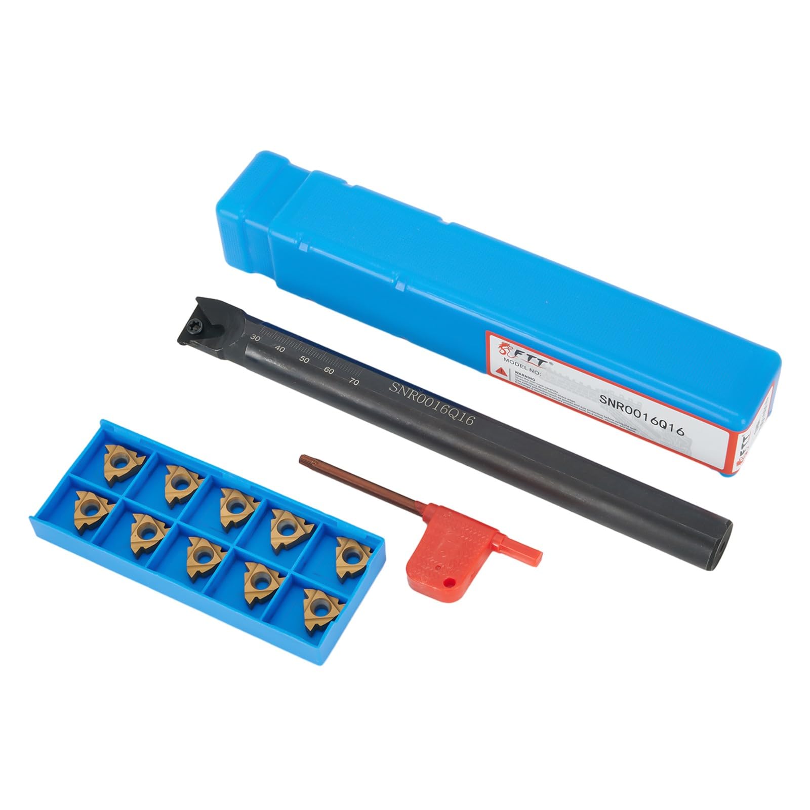 1 jeu de plaques de coupe réversibles 16IR AG60 SNR0016Q16 16 mm 5/8" CNC pour filetage intérieur, porte-outils de filetage CNC