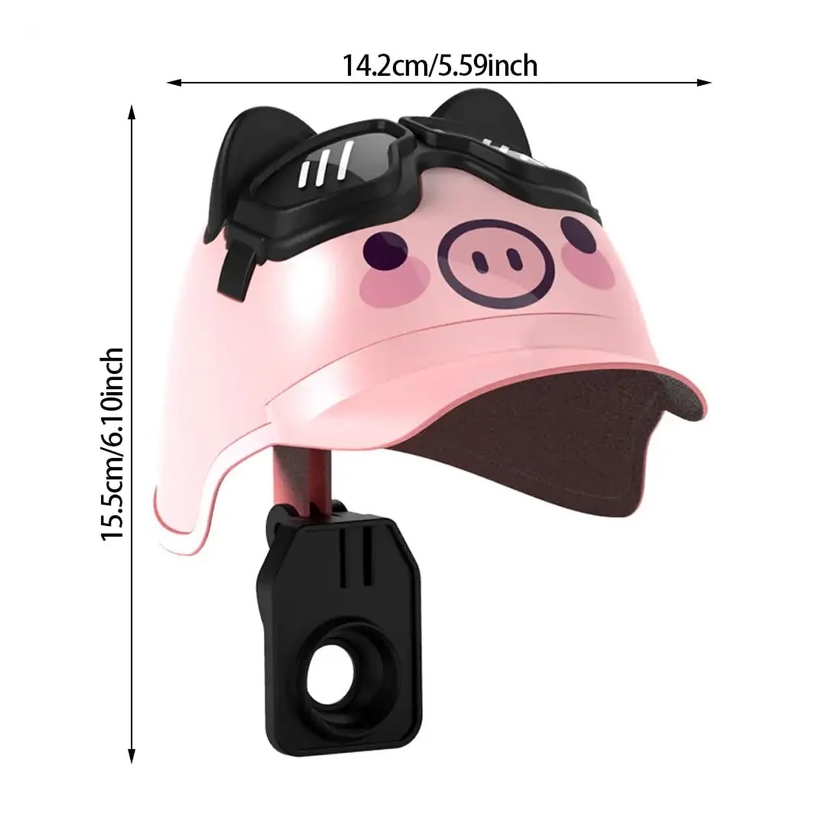 Support Telephone Velo Moto Support De Téléphone Portable pour Moto Et Vélo Électrique Petit Casque De Dessin Animé Support De Navigation Pare-Soleil Étanche(Gray)