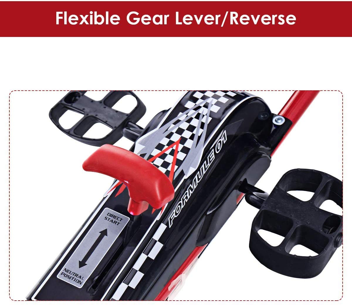 Costzon Go Kart, 4 Wheel Pedal Powered Ride On, Outdoor Racer with