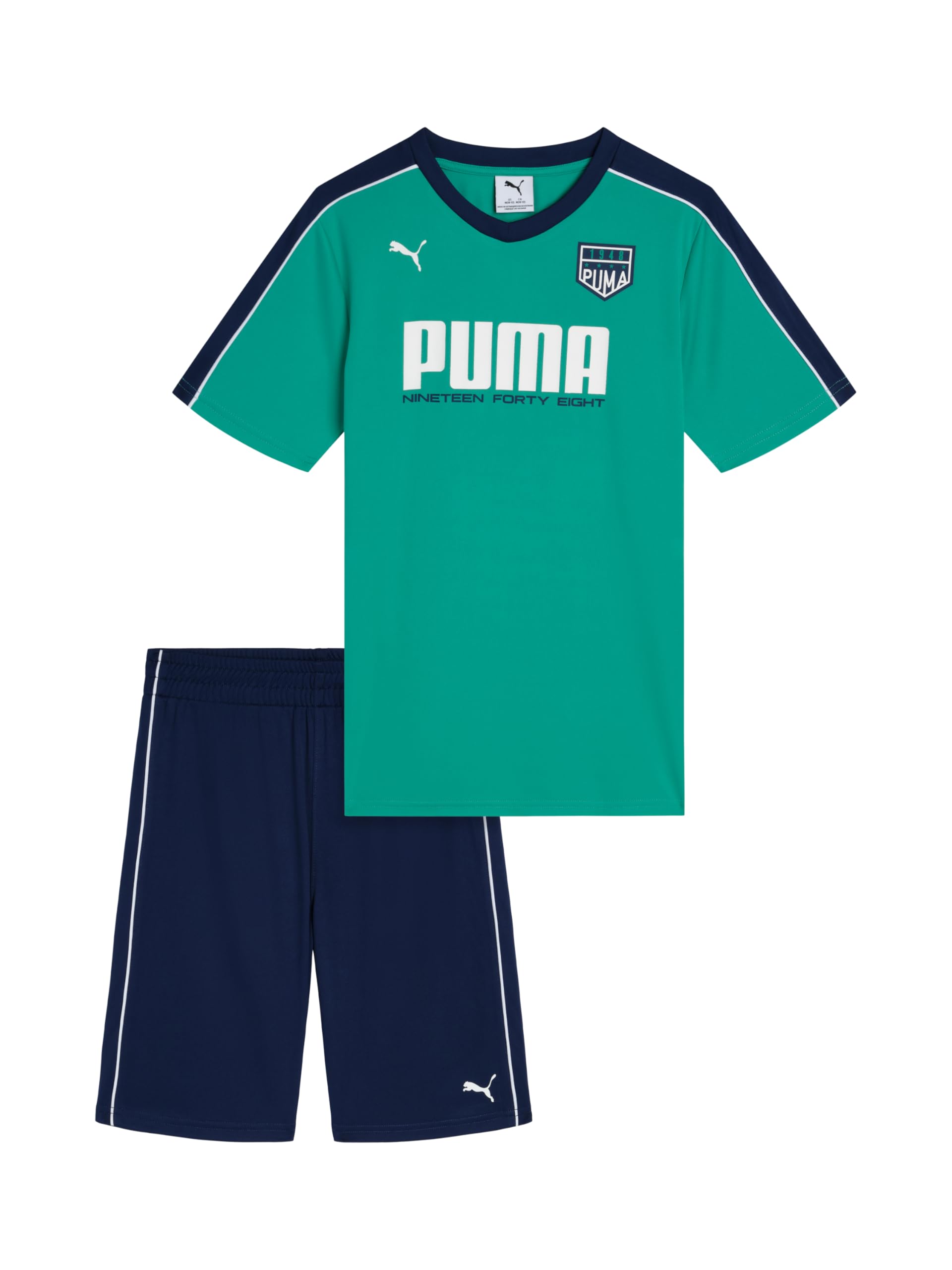 PUMA zestaw odzieżowy Chłopcy Cotton Jersey Short Sleeve T-shirt & Mesh Short Set