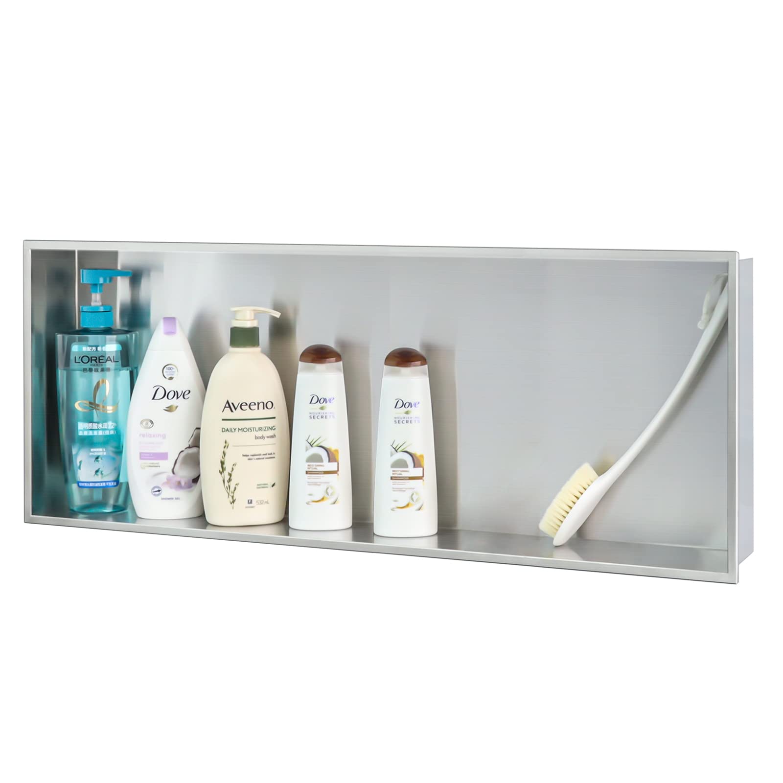 Neodrain No Tile Shower Niche, Shower Niche Bathroom Shelf,(Outside