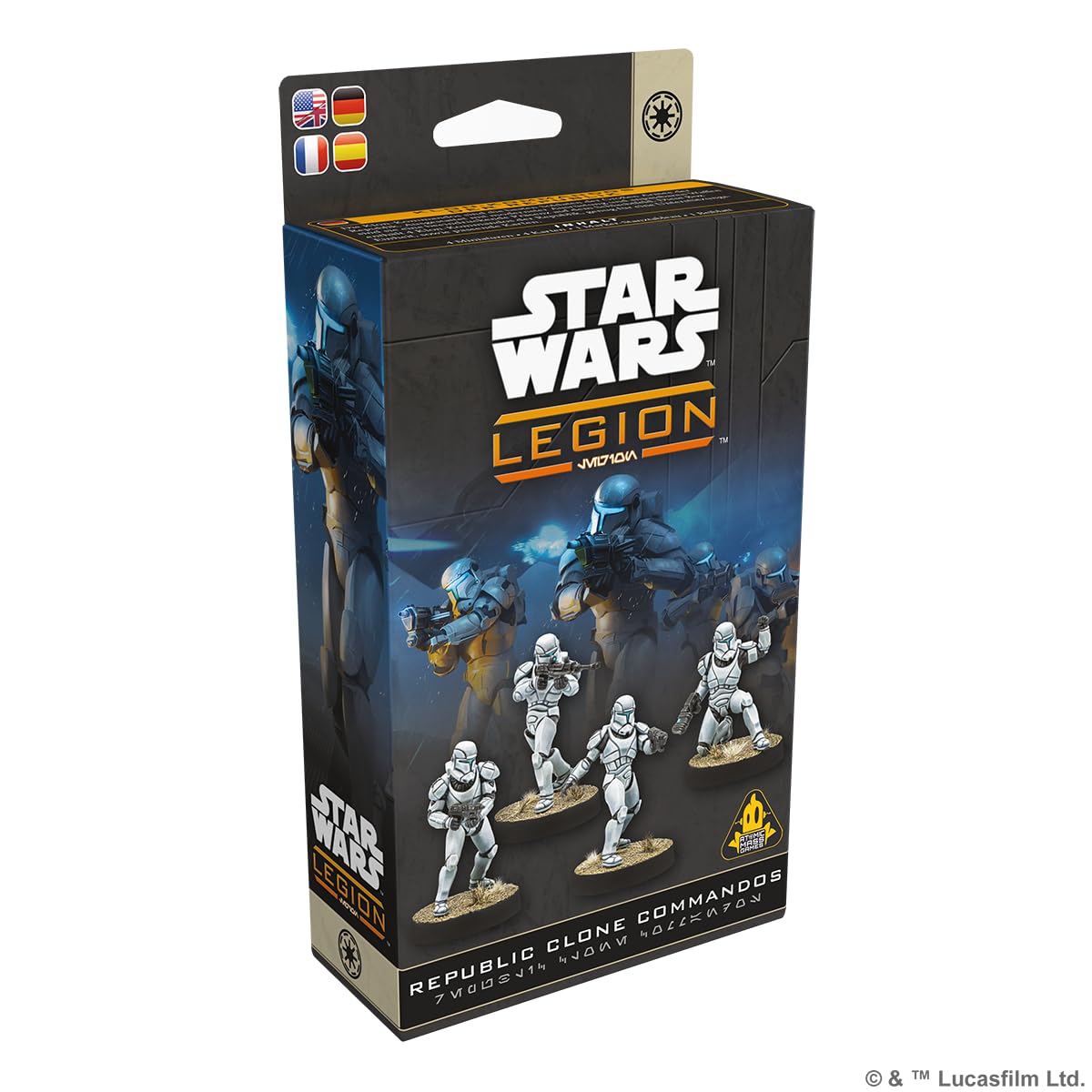 Asmodee - Star Wars™: Legion - Clone Commandos - AMG - Extension Figurines - République Galactique - Experts - 14+ - 2 Joueurs - 60 à 120 Min - multilingue