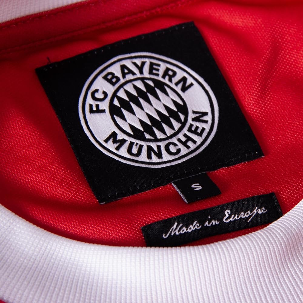COPA - Retro Fußballtrikot Herren - FC Bayern München 1988/89 - Rot - 100% Polyester