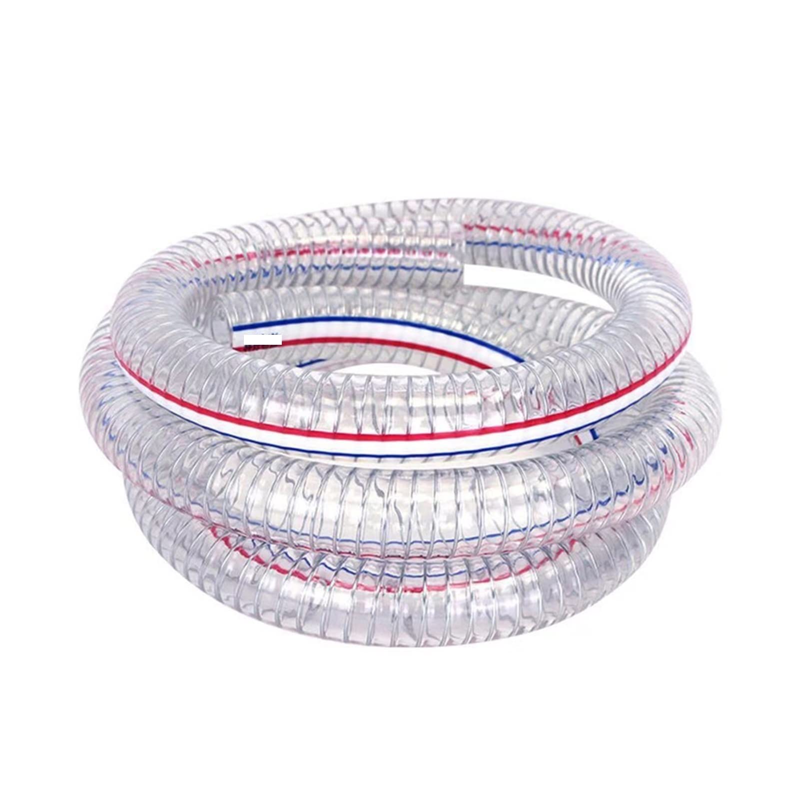 PVC. Tubo di Acciaio Trasparente Tubo Flessibile ad Alta Temperatura antigelo Resistente alle Temperature tubo16 / 19/25/32/38/40 / 45mm Tubo d'Acqua in plastica