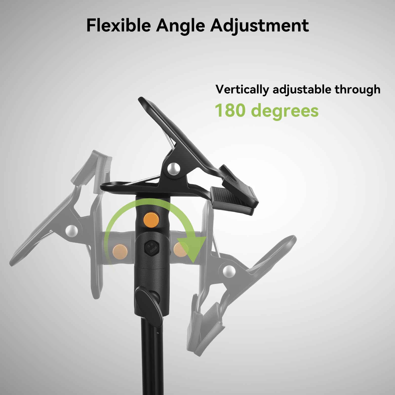 OTraki 2 Stück Reflektorklemme aus Aluminium, E-Mount Profi Klemme mit 7,5 cm Klemmweite, Klemmhalter für Lichtstativ mit 1/4''-3/8'' Adapter, Schwere Halterung für Fotostudio Hintergrund Reflektor