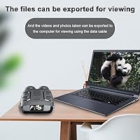 Vista 5 de SKYXIU Gafas de visión nocturna, 1080P 984ft 7 niveles recargables digital infrarrojos visión nocturna alcance con 3800 mAh, 850 NM 2.4 pulgadas