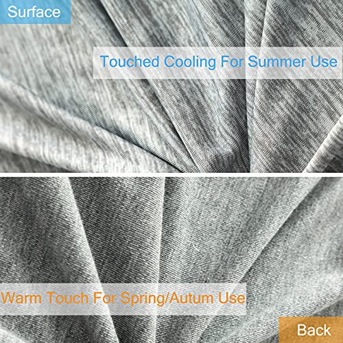 Bedchoice Cooling Blanket Twin Cooling Blankets For Hot Sleepers Keep Body Cool On Warm Nights,Silk Feel Summer Blanket For Adults, Children, And Babies, Japanese Q-Max 0.4 Cooling Fiber(Grey, Twin) #TOP3