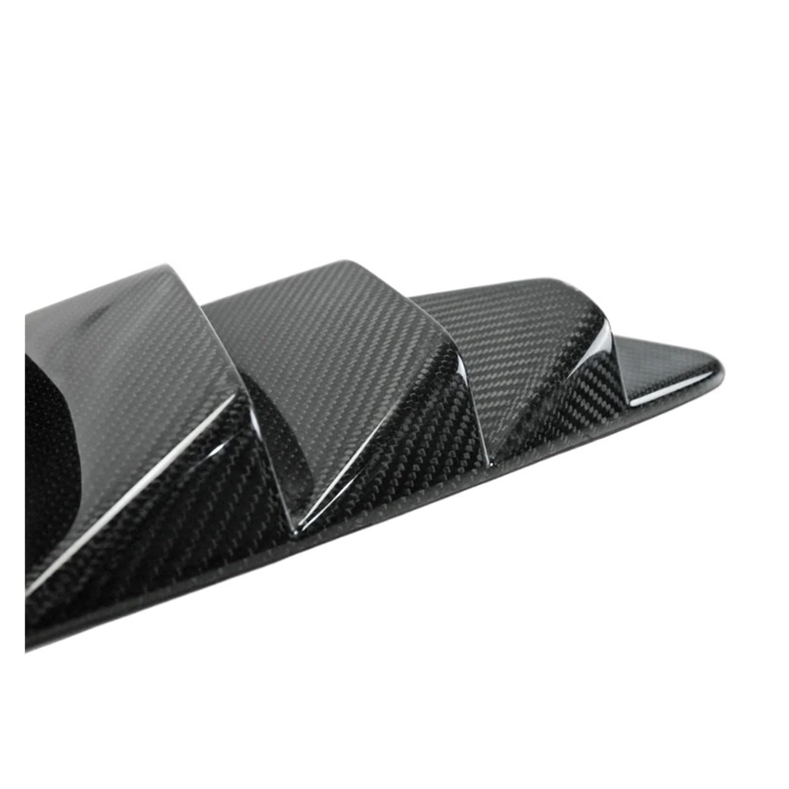 Car-Styling GT-R TS Style Carbon Fiber Rear Window Louver Glossy Finish Side Air Duct Trim Drift Kit Compatible for Nissan 08-17 R35 GTR