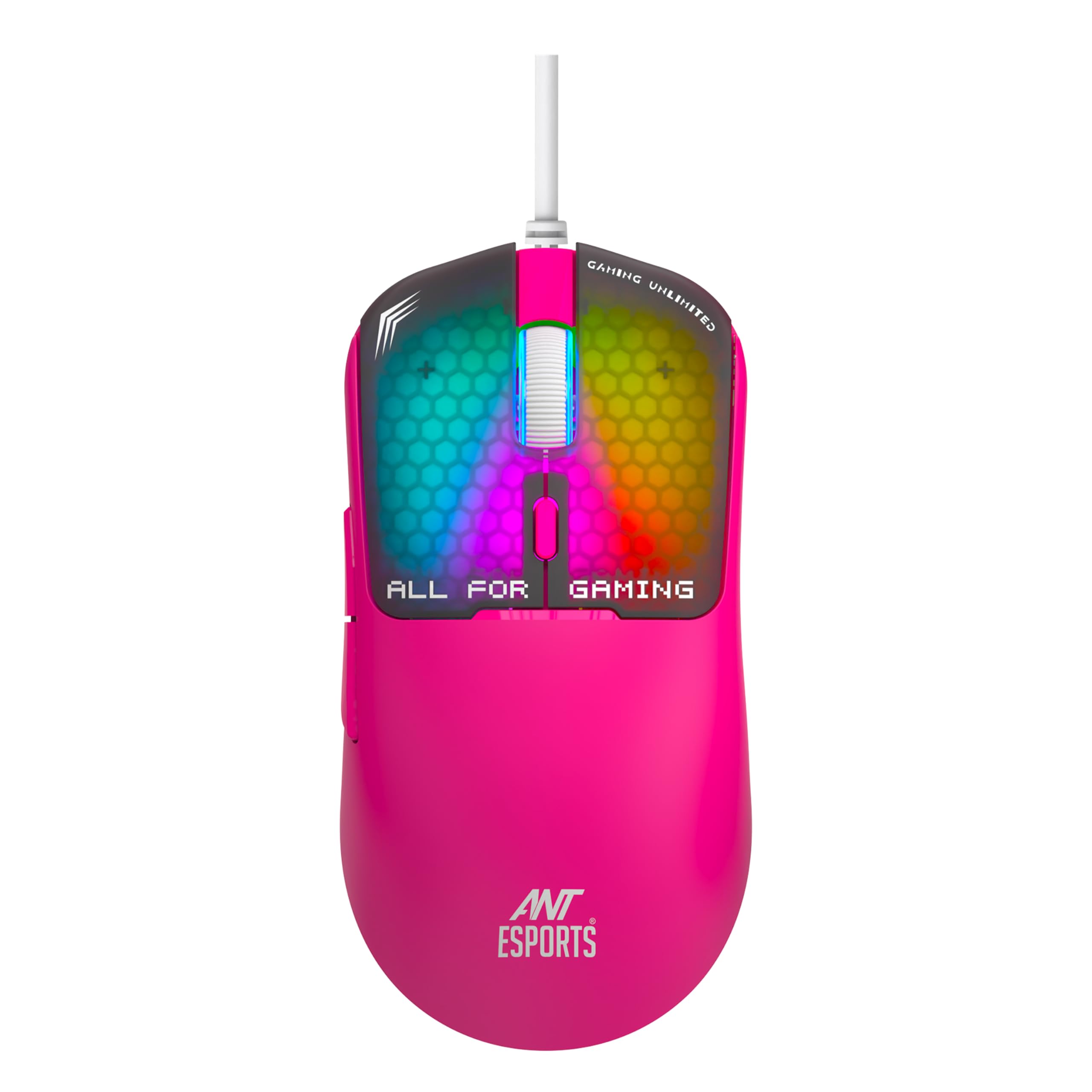 Ant Esports Virtus100 Wired RGB Gaming Mouse | Light Weight |6D Durable Buttons | High Performance Up to 12800 DPI 1000Hz Polling Rate | AI Sensor | 20M Click | Software Support Esports Mouse_ Pink-image-41