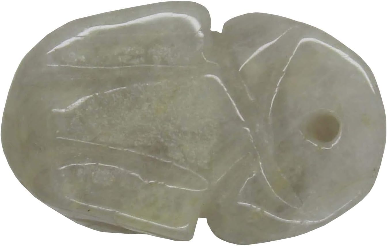 Carved Natural Light White Green Jade Chinese Lucky Zodiac Rat Figure Pendant n509