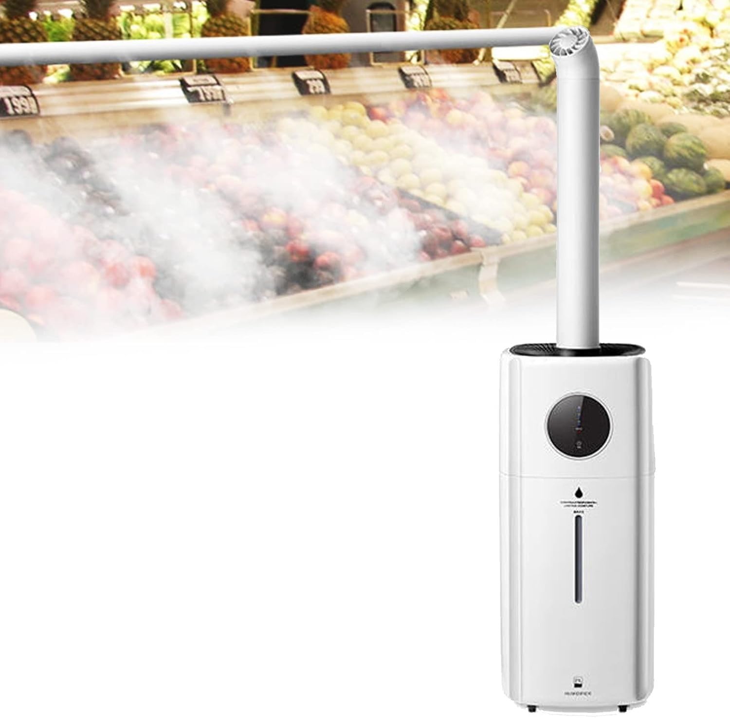 Humidificador industrial - Humidificador de niebla fría de gran capacidad (60-200 m²) con 21 l de capacidad para talleres, almacenes, invernaderos y almacenamiento de tabaco y verduras