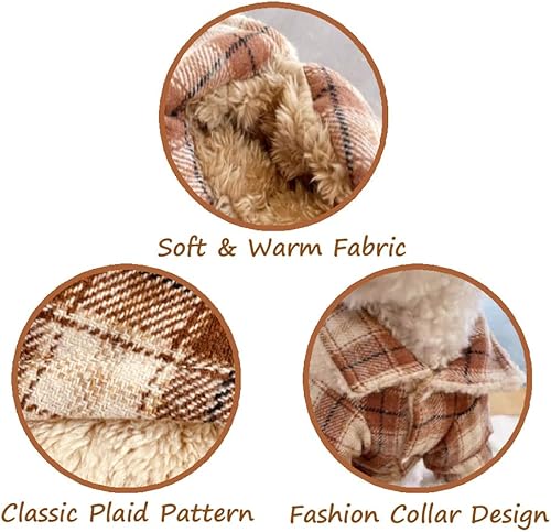 Miniatura 9 de Lindo abrigo de invierno para perro resistente al viento chaleco cálido para perro con 2 capas de forro polar, diferentes estampados de avatar de